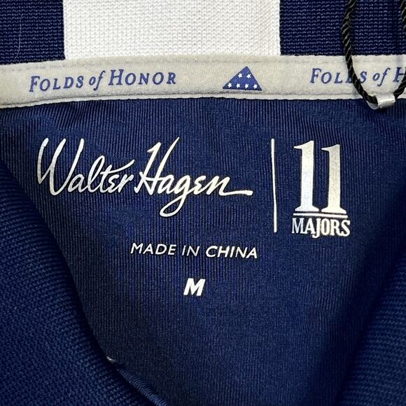 Walter Hagen Polo Shirt Mens Medium Folds of Honor Stars Stripes Patriotic Golf - Picture 6 of 10